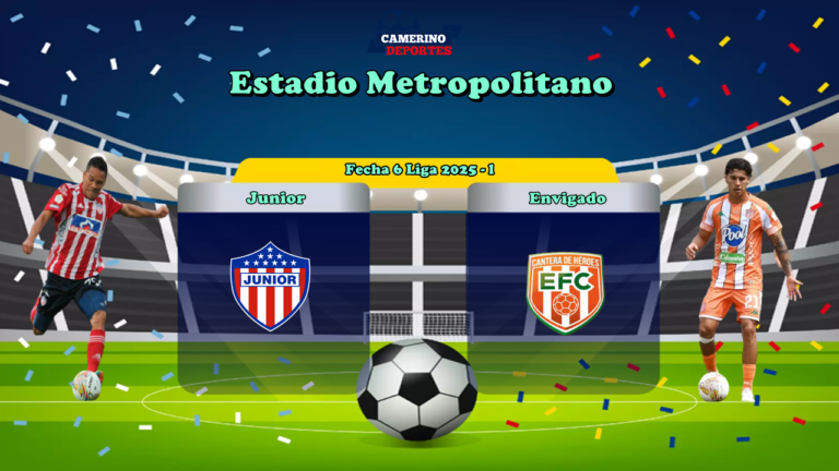 PLANTILLA JUNIOR VS ENVIGADO YOUTUBE 2025