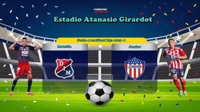 PLANTILLA MEDELLÍN VS JUNIOR FECHA 4 CURD 2025 YOUTUBE