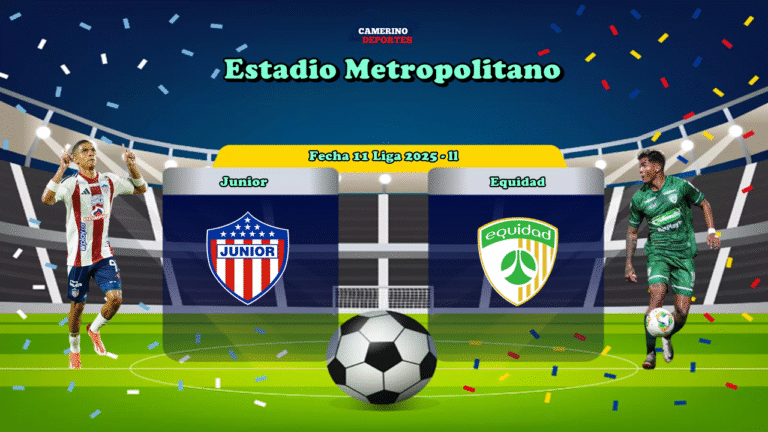 PLANTILLA JUNIOR VS EQUIDAD 2025 - ll YOUTUBE