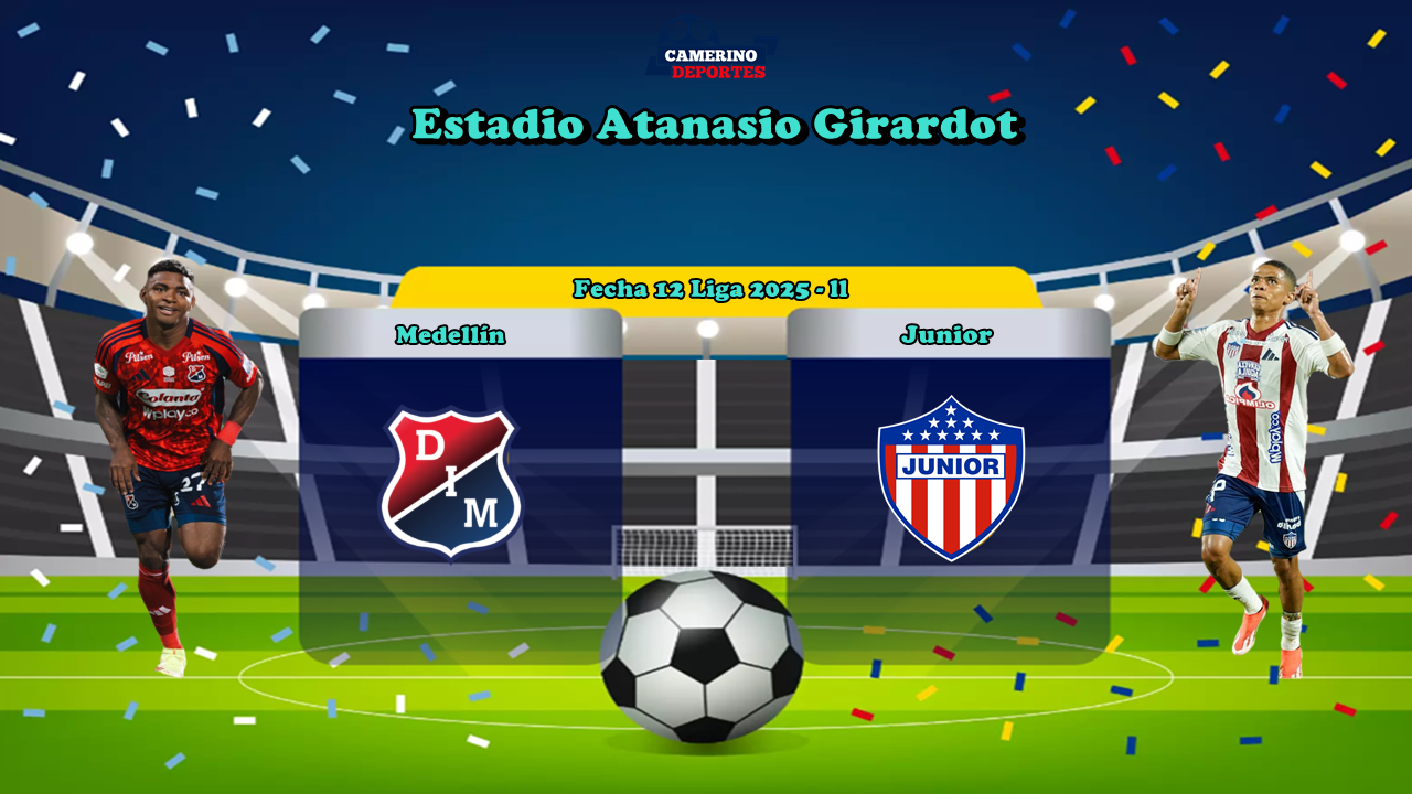 PLANTILLA MEDELLÍN VS JUNIOR 2025 YOUTUBE