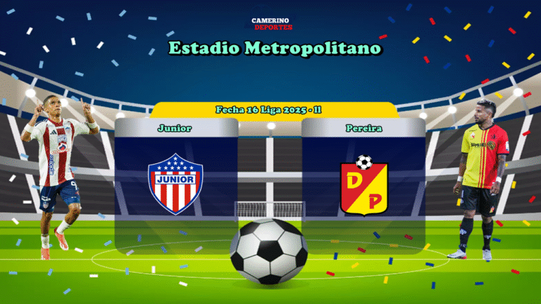 PLANTILLA JUNIOR VS PEREIRA 2025 - ll YOUTUBE