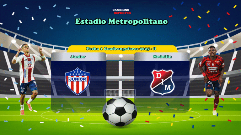 PLANTILLA JUNIOR VS MEDELLÍN CUADRANGULARES 2025 - ll YOUTUBE