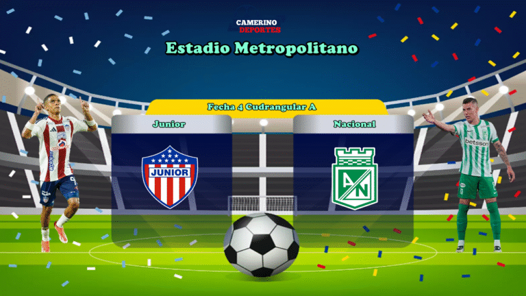 PLANTILLA JUNIOR VS NACIONAL CUADRANGULAR FECHA 4  2025 - ll YOUTUBE