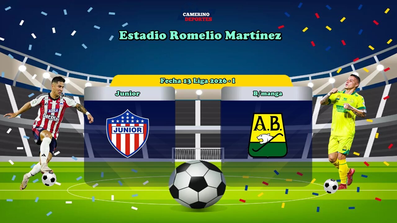PLANTILLA JUNIOR VS BUCARAMANGA LIGA 2026 YOUTUBE