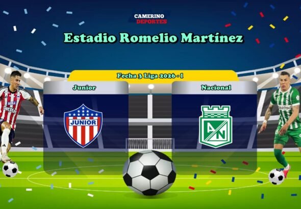PLANTILLA JUNIOR VS NACIONAL LIGA 2026 - YOUTUBE