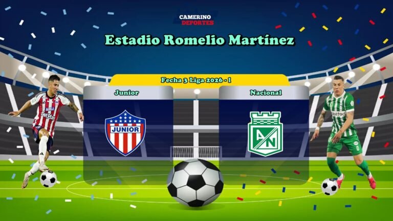 PLANTILLA JUNIOR VS NACIONAL LIGA 2026 - YOUTUBE