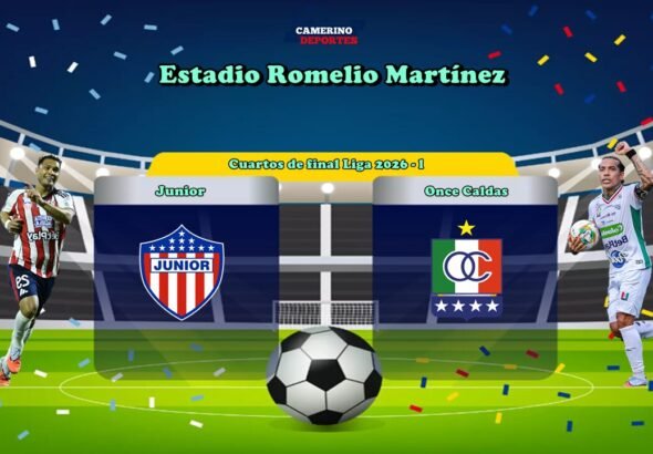 PLANTILLA JUNIOR VS ONCE CALDAS CUARTOS 2026 YOUTUBE